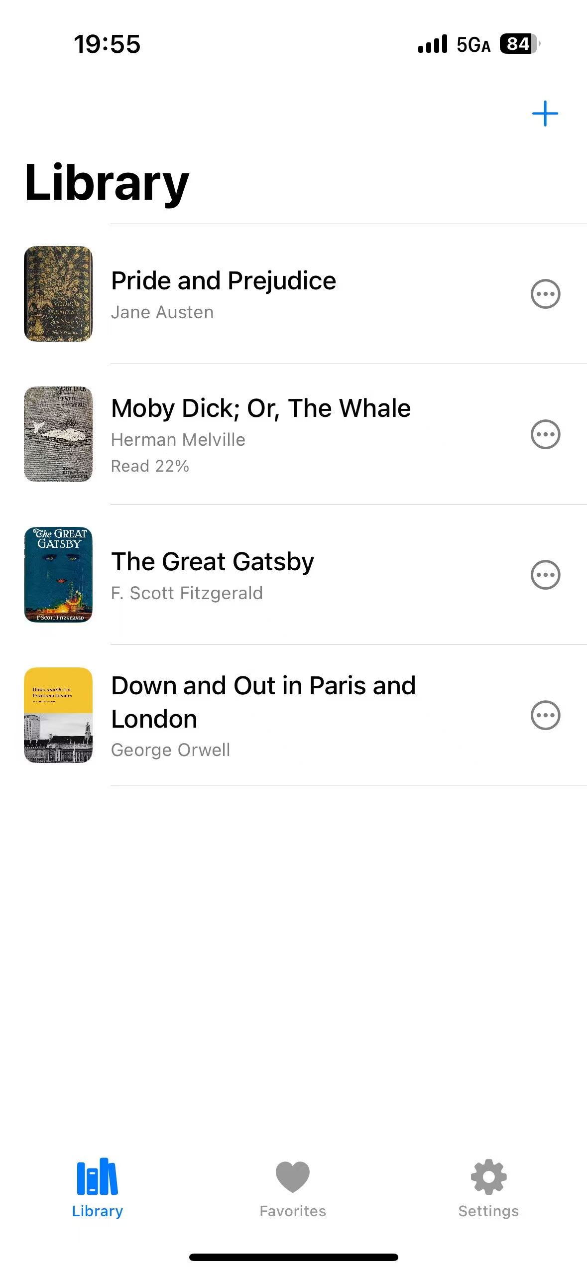Aya Reader clean reading interface mockup